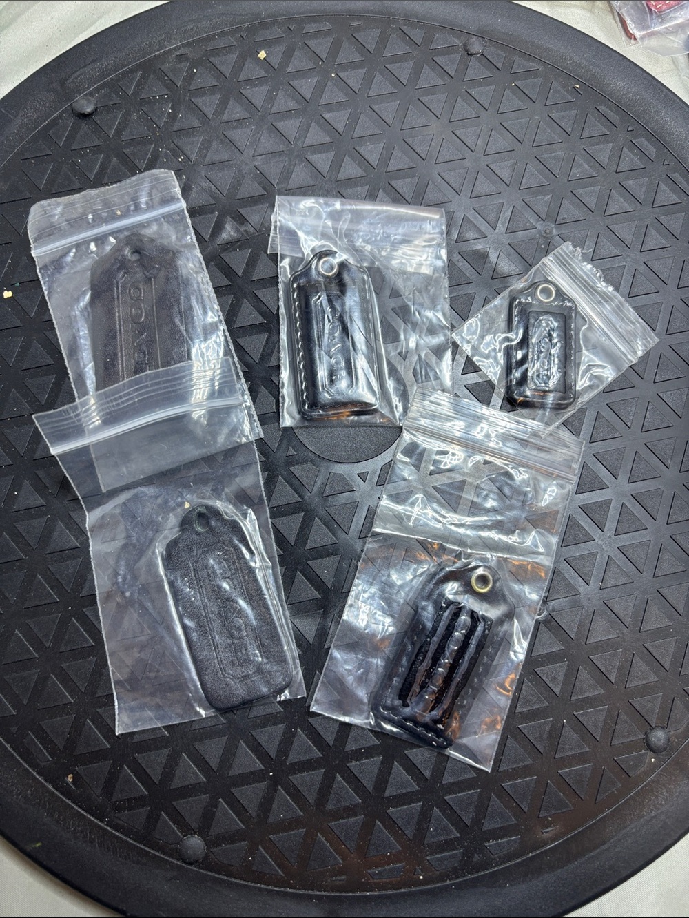 Coach Black Leather Tag Accessories - Small Pack